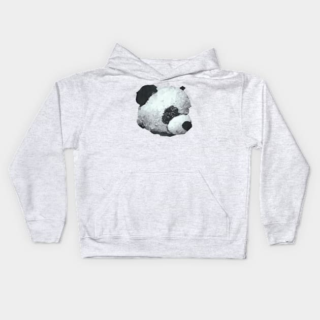 Panda Bear Portrait Kids Hoodie by DyrkWyst